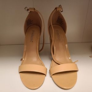 Nude block heels